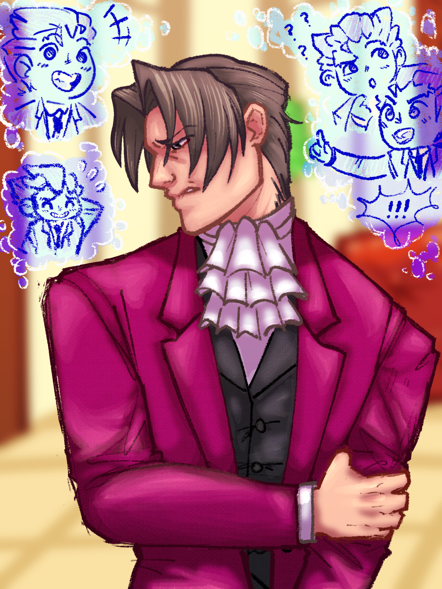 Miles Edgeworth Print (Unnecessary Feelings)